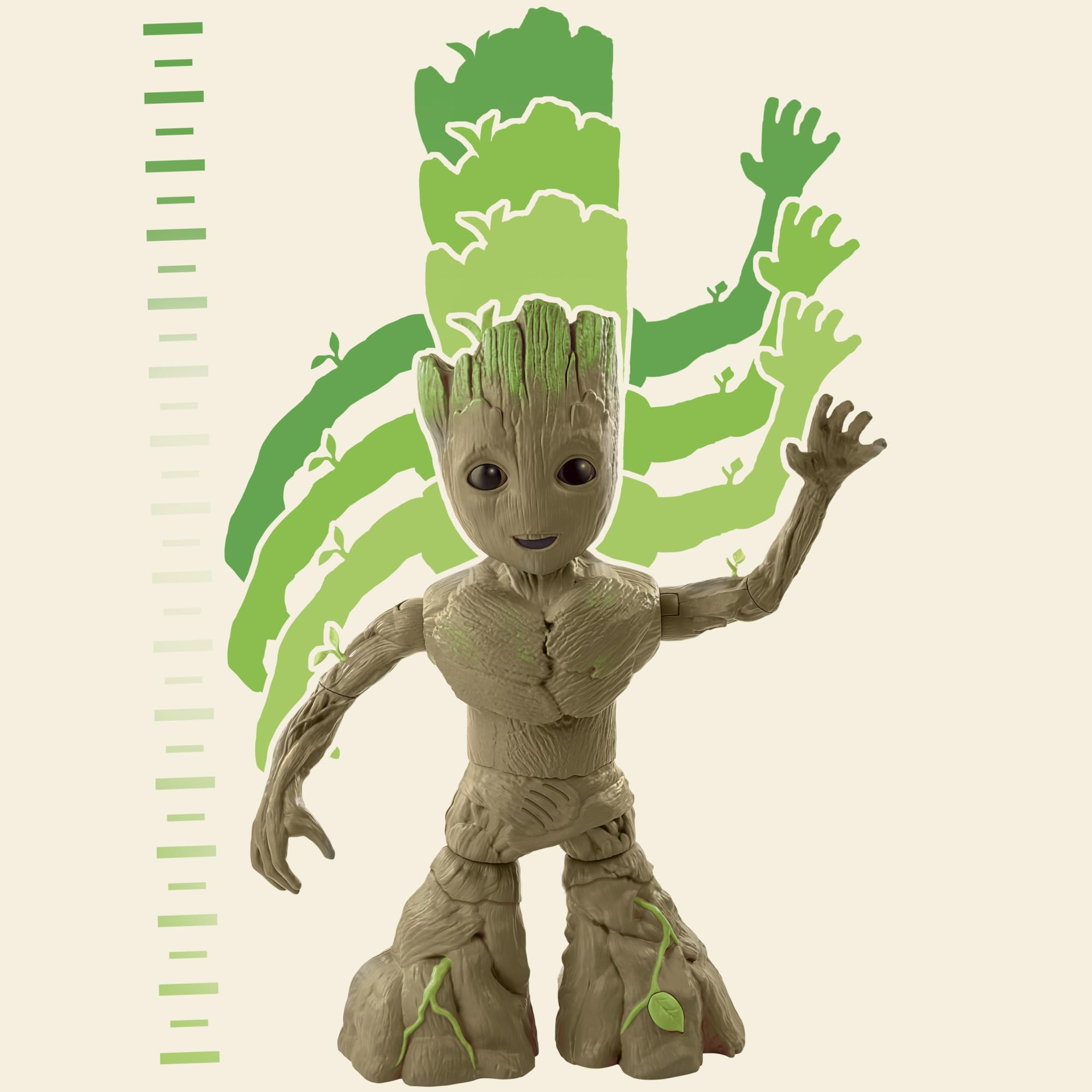 Hasbro Marvel Groot Groove 'N Grow with poseable arms for imaginative posing.