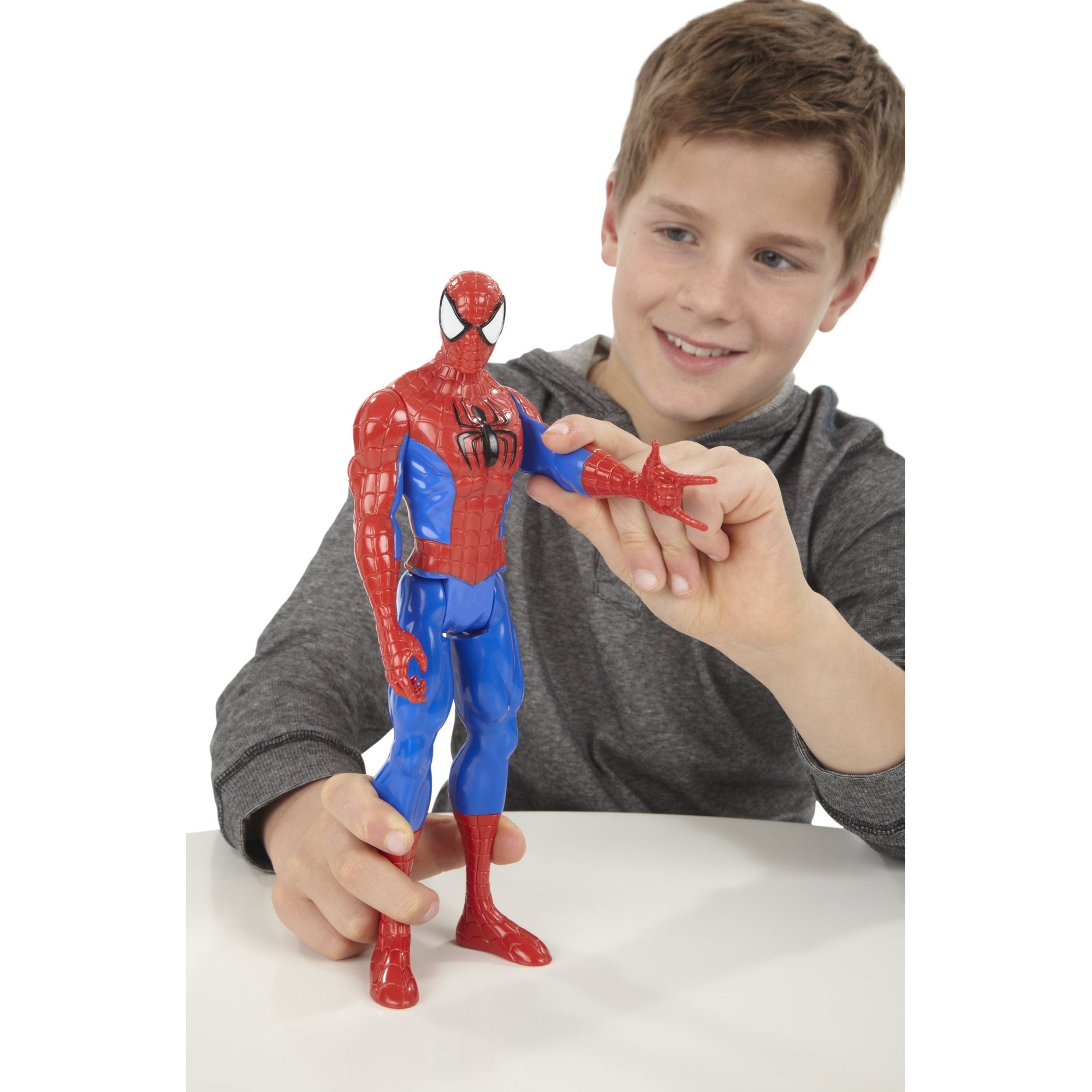 Hasbro Marvel Spider-Man Titan Hero 12-inch figure close-up mask detail.