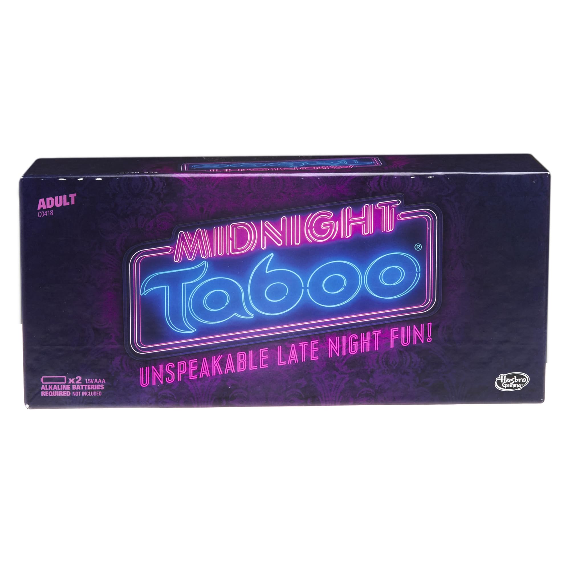 Hasbro Midnight Taboo game box cover for exciting adult game nights
