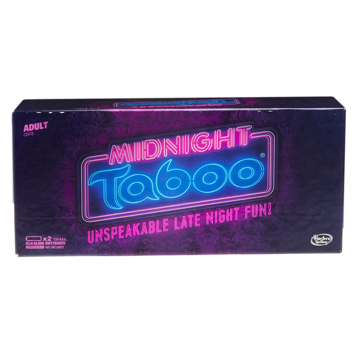 Hasbro Midnight Taboo game box cover for exciting adult game nights