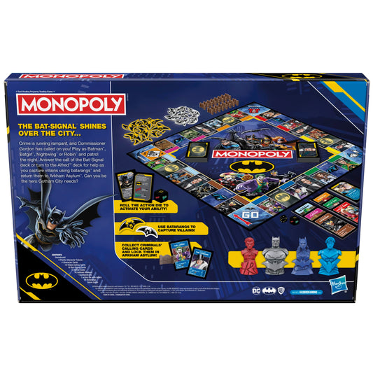 Hasbro Monopoly Batman Edition includes Batman token and other hero pieces