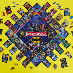 Hasbro Monopoly Batman Edition villains on board with Harley Quinn and Joker themes