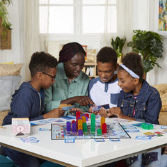 Hasbro Monopoly Builder player tiles indicate age 8 plus suitability