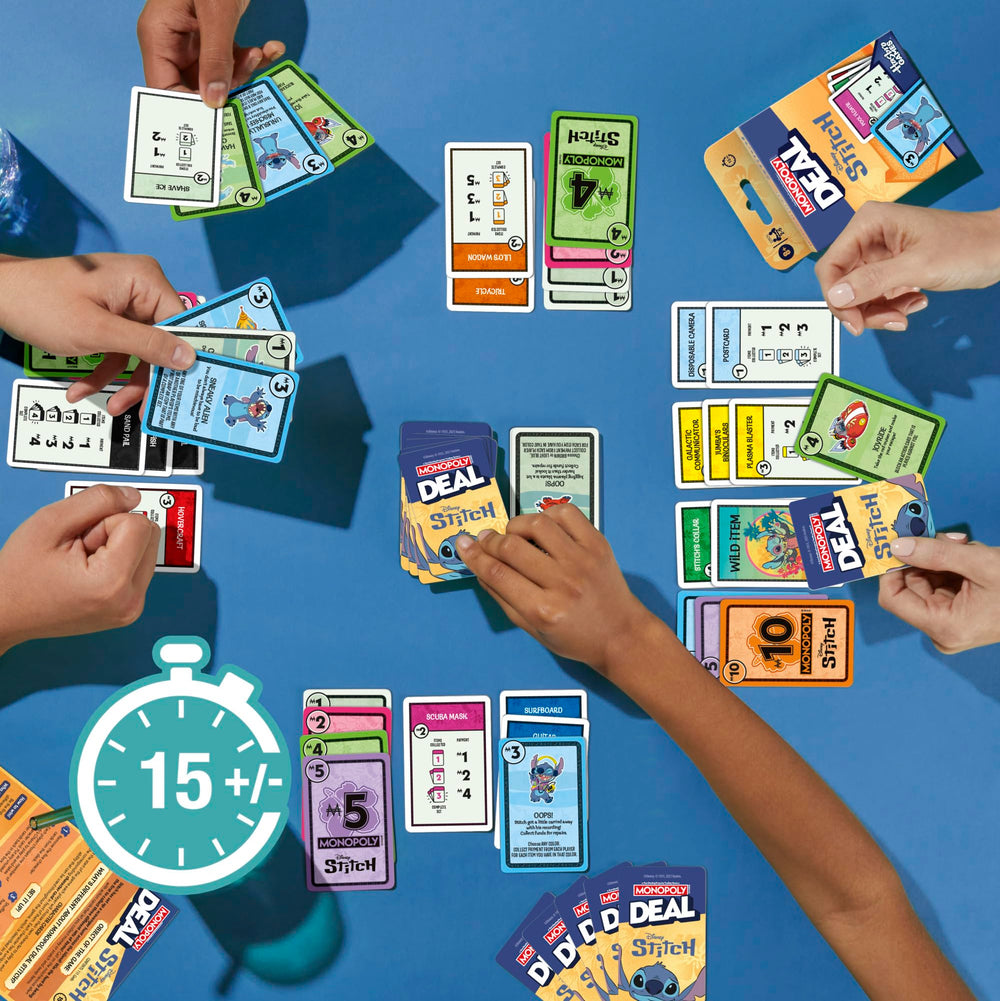 Action cards from Stitch Edition ready to snatch or swap items during play.
