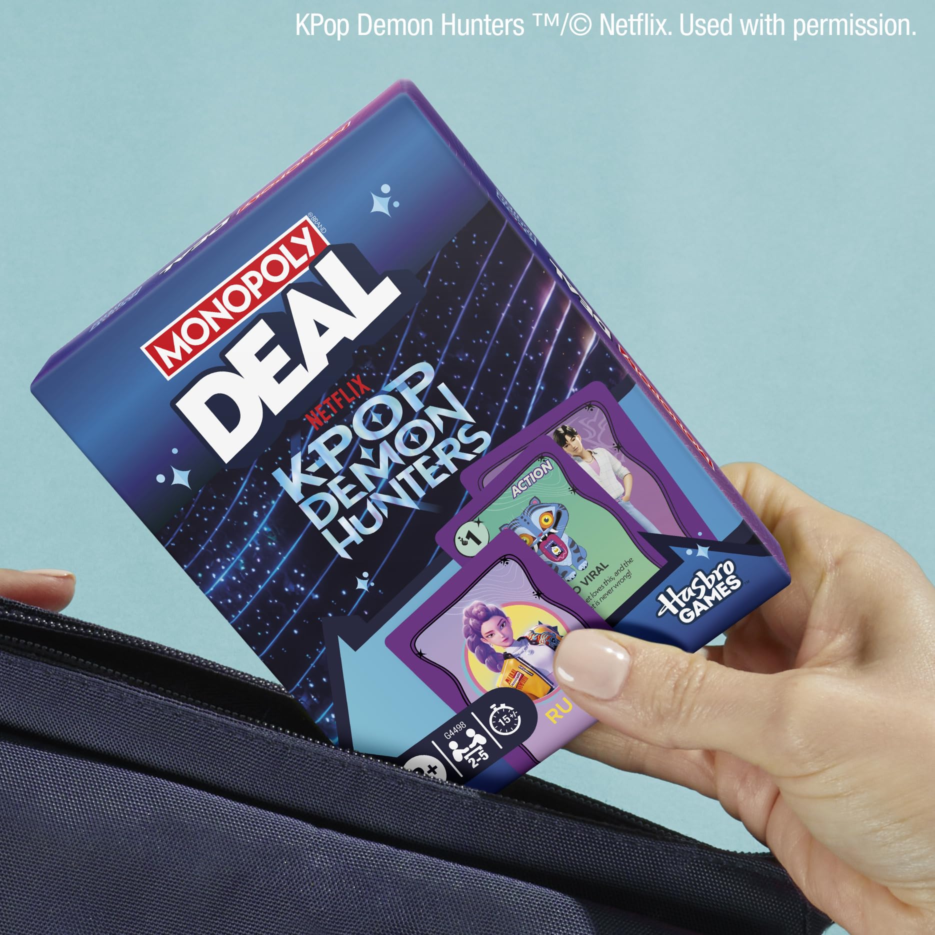 Hasbro Monopoly Deal KPop Demon Hunters party game for group play