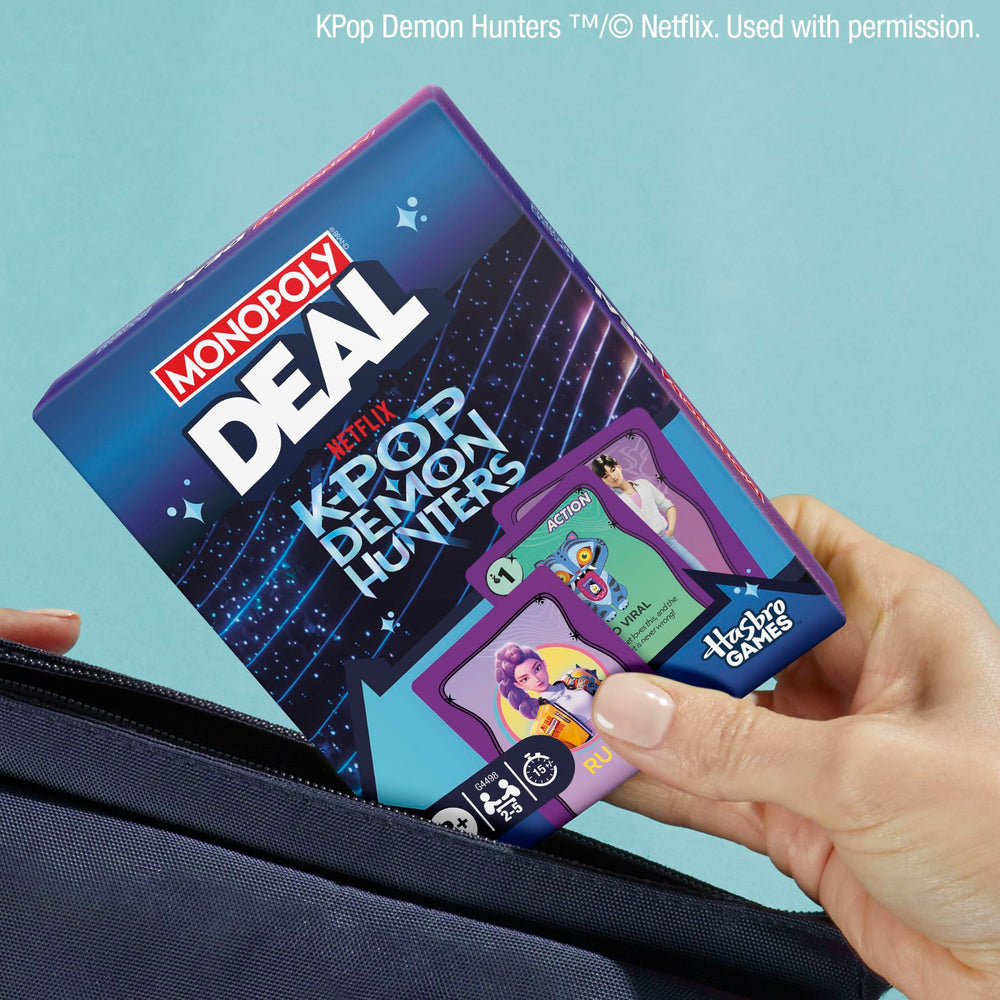 Hasbro Monopoly Deal KPop Demon Hunters party game for group play