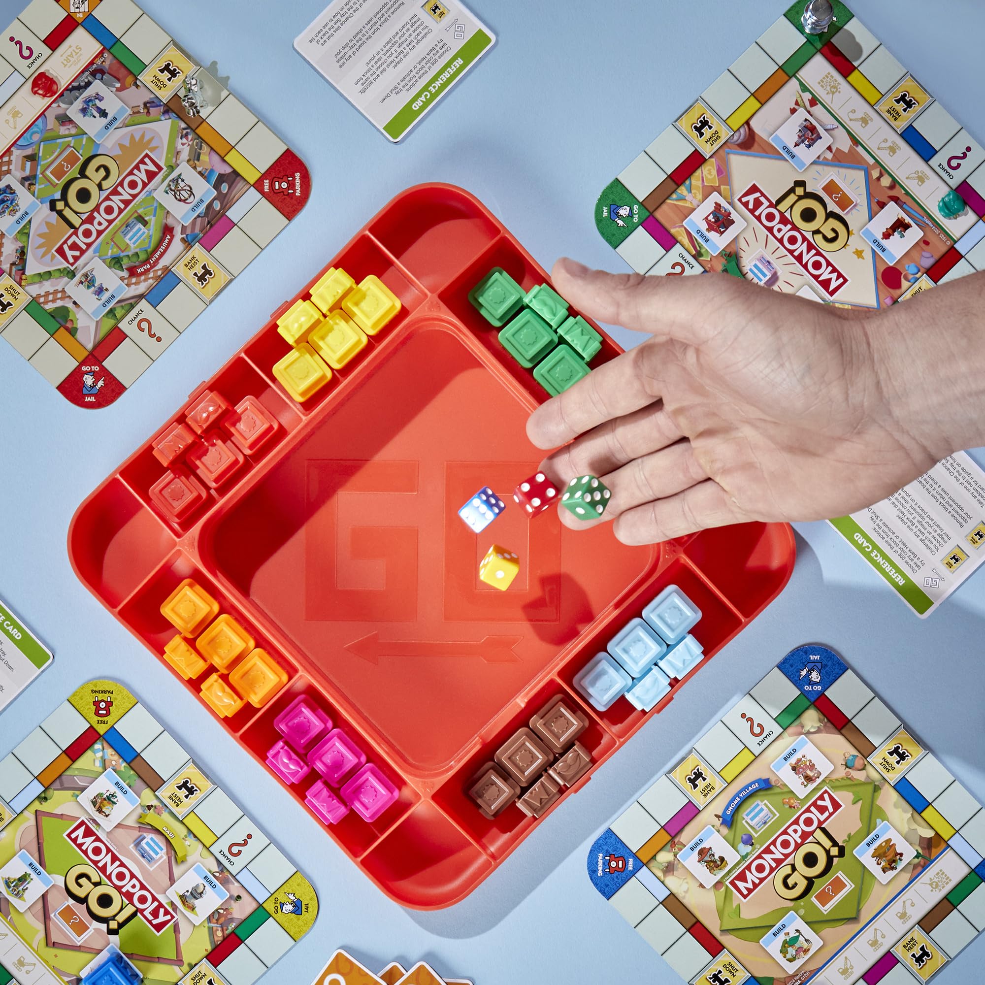 Hasbro Monopoly GO! dice enable fast-paced action across all players.