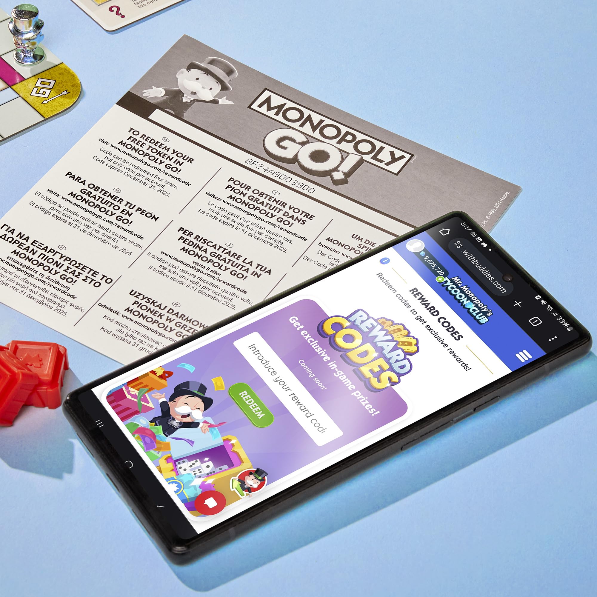 Hasbro Monopoly GO! location tiles depict real and imagined settings enhancing immersion.