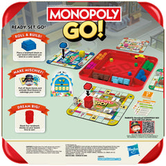 Hasbro Monopoly GO! mini-board highlights quick, social rounds.