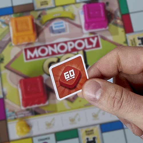 Hasbro Monopoly GO! travel case keeps components organized for trips.