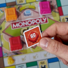 Hasbro Monopoly GO! travel case keeps components organized for trips.