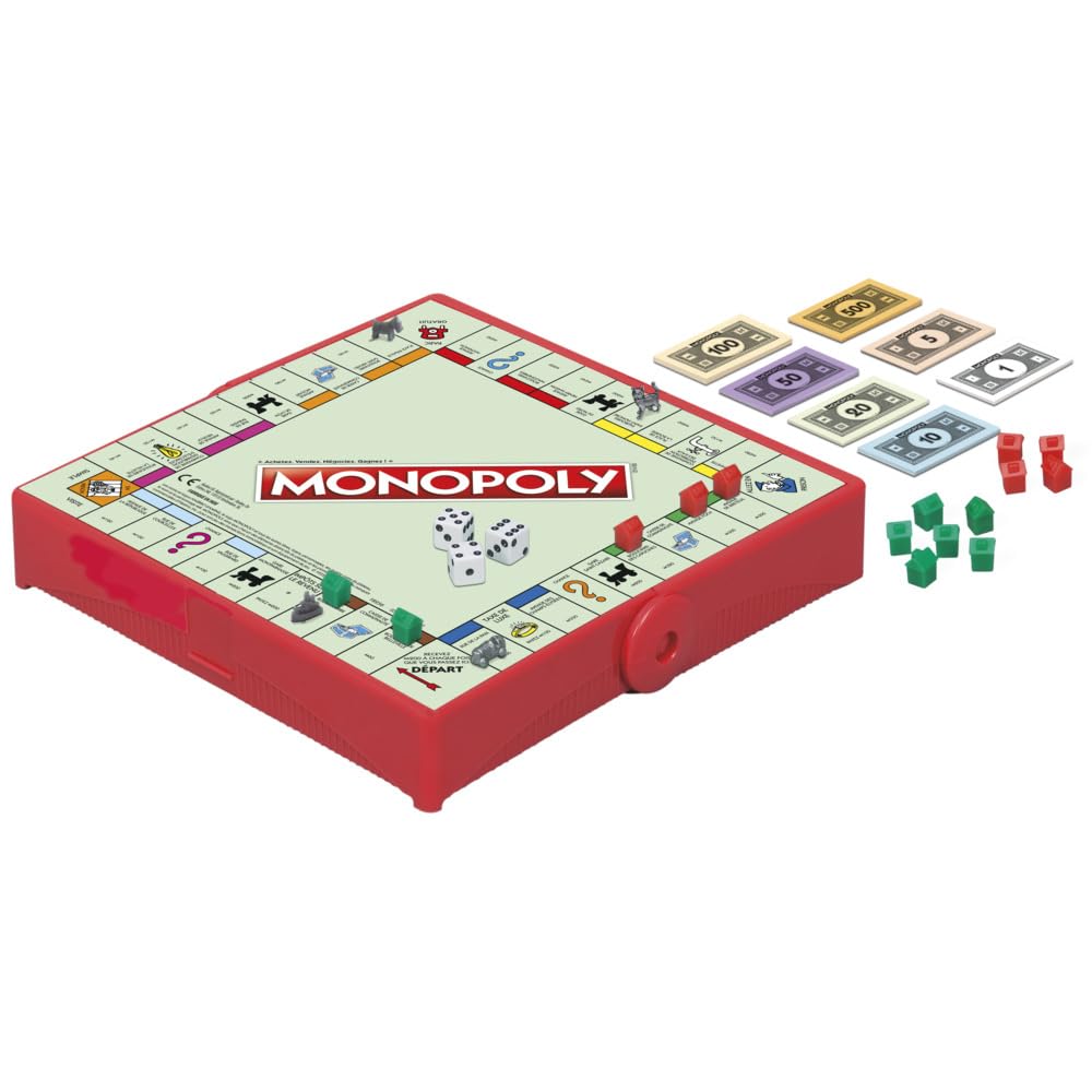 Hasbro Monopoly Grab N Go storage tray keeps pieces tidy between sessions