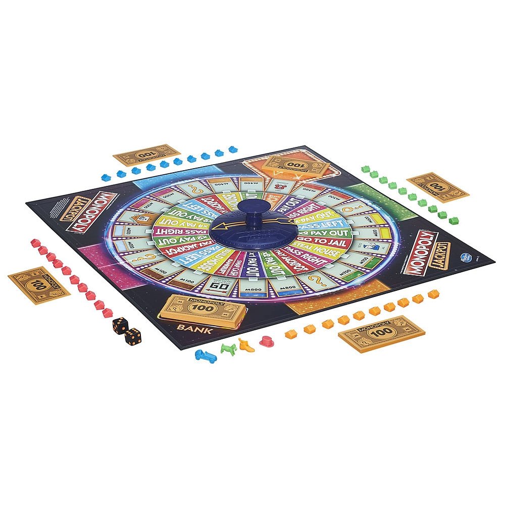 Hasbro Monopoly Jackpot board game box ready for quick family game nights.