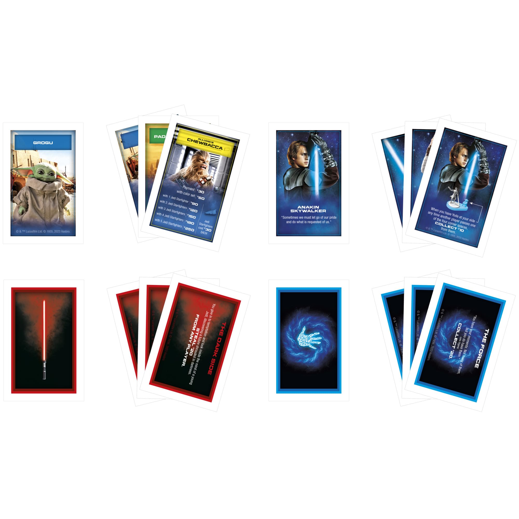 Credits pile and tokens from Hasbro Monopoly Star Wars Light Side Edition