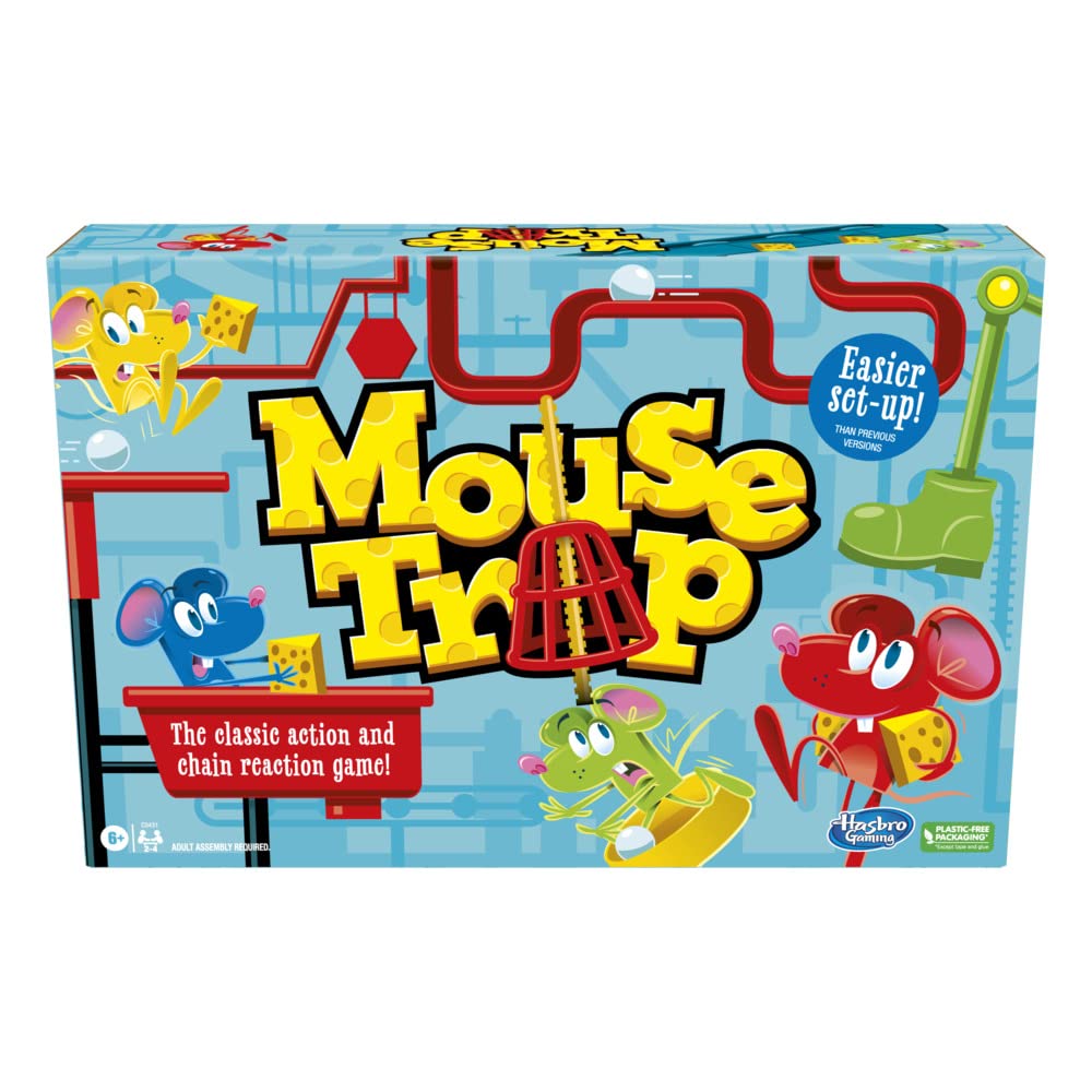 Hasbro Mouse Trap board game play scene boosts family fun and imagination.