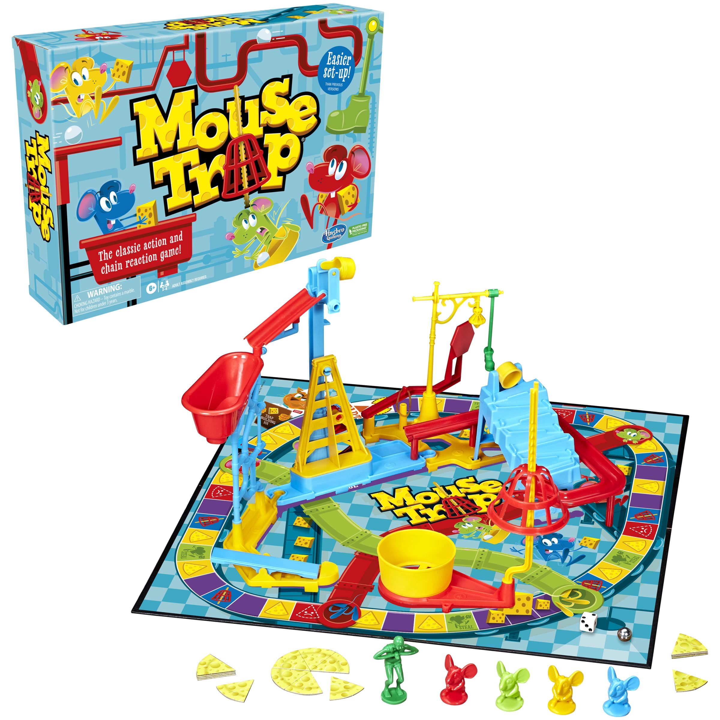 Hasbro Mouse Trap board game setup for family play and classic action