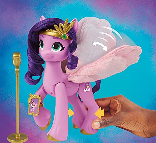 Hasbro My Little Pony Princess Petals with music-note Cutie Mark for singing play.