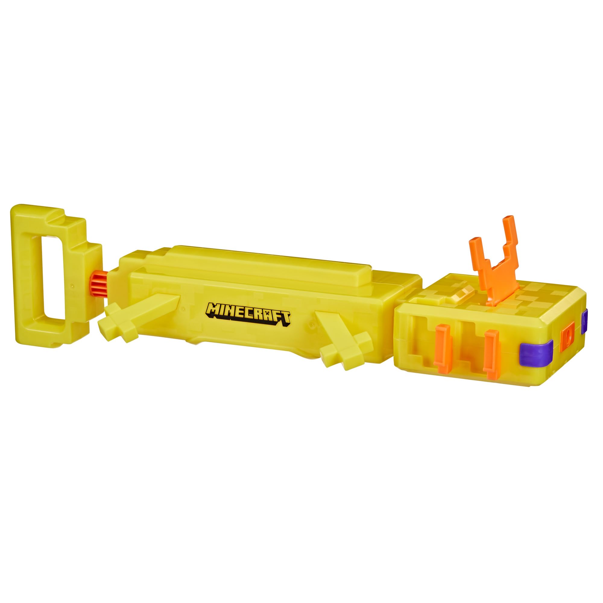 Hasbro Nerf Super Soaker Minecraft Axolotl Blaster front view for action-packed outdoor play