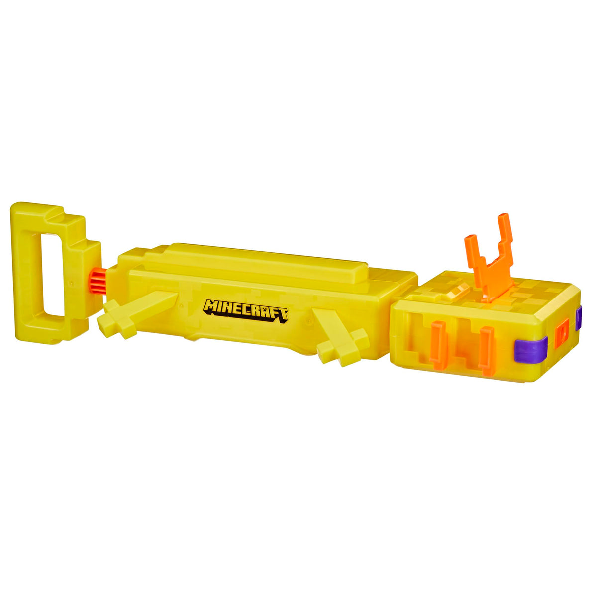 Hasbro Nerf Super Soaker Minecraft Axolotl Blaster front view for action-packed outdoor play