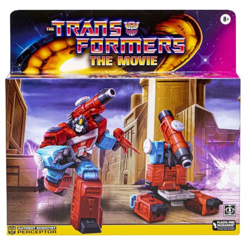 Hasbro Perceptor with blaster accessories enhances retro action play
