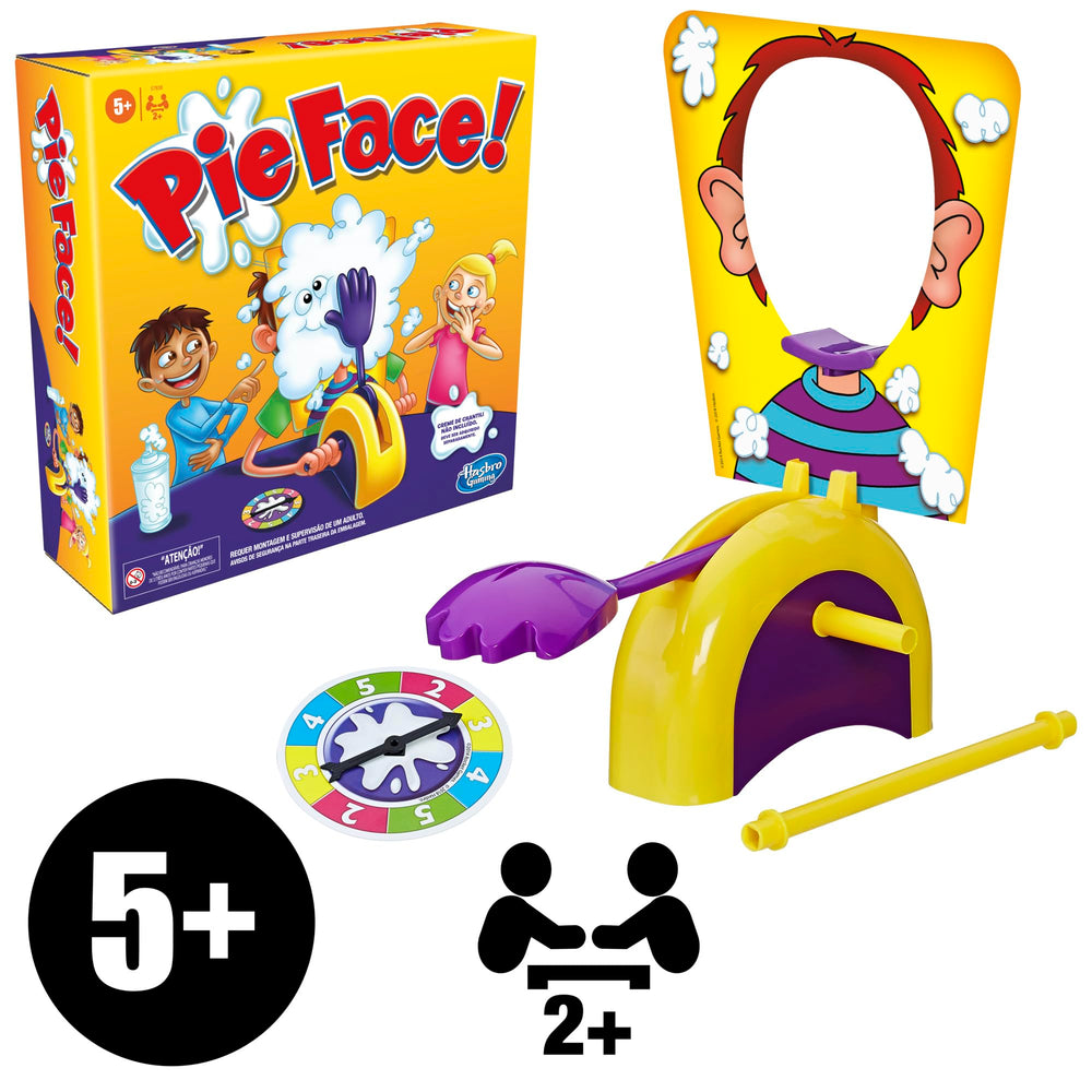 Hasbro Pie Face box and components ready for setup