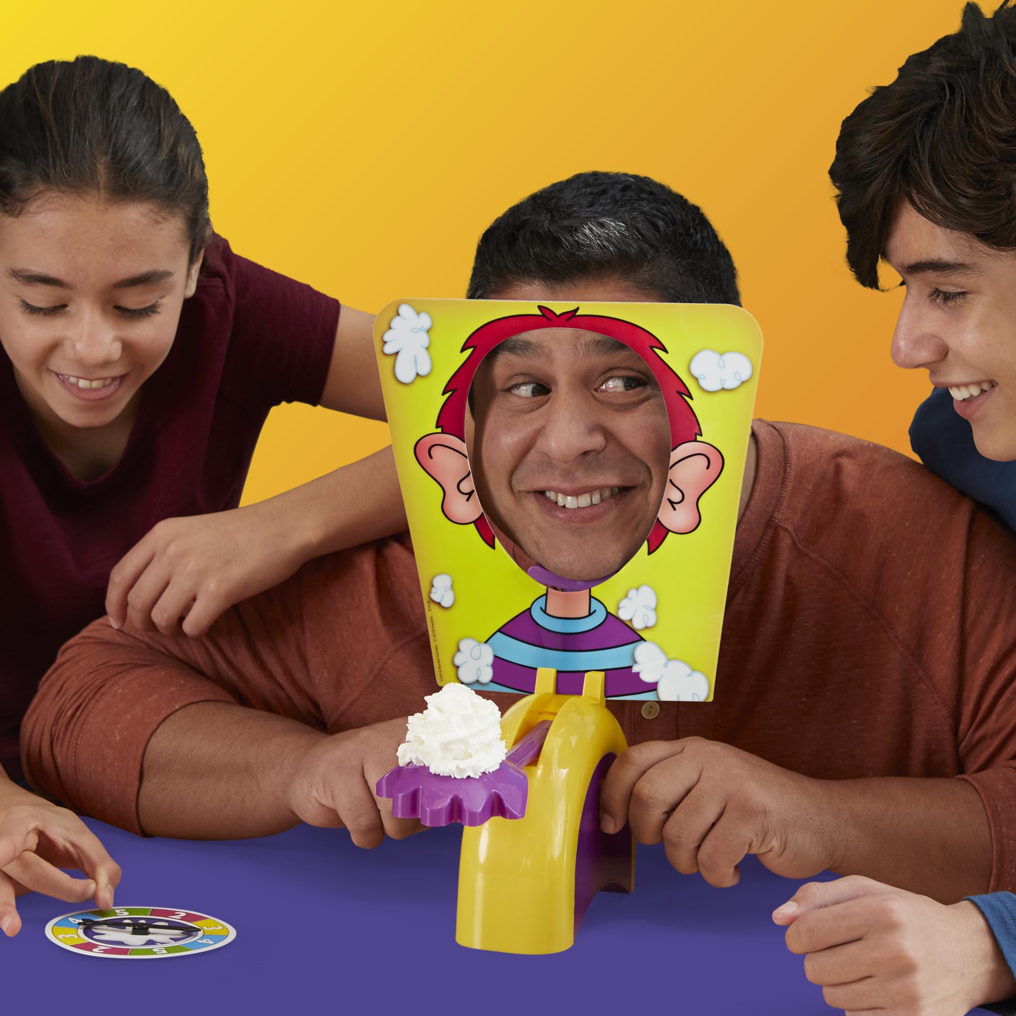 Hasbro Pie Face game night on table ready to play