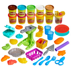 Hasbro Play-Doh farmer market kitchen playset with tools for imaginative market play.