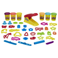Hasbro Play-Doh Fun Factory Deluxe rails and cutters expand imaginative shaping options.