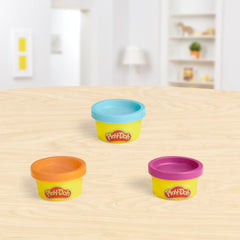Color mixing and counting play with Play-Doh colors.