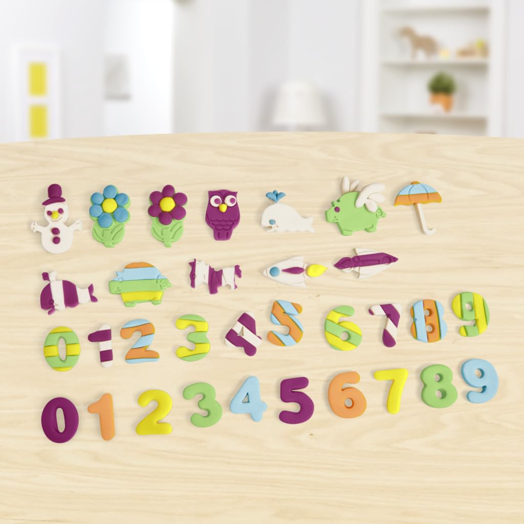 Open-ended play prompts creativity and number-based storytelling.