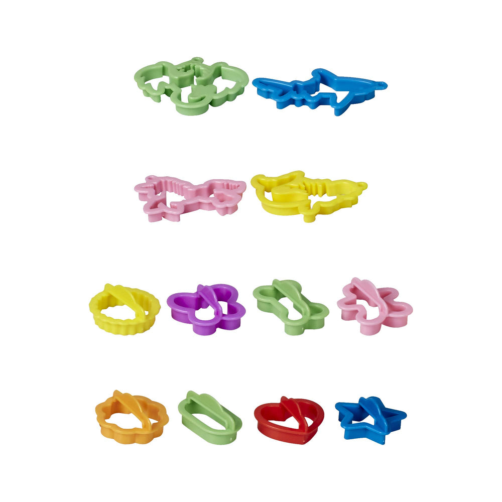 Hasbro Play-Doh stampers and cutters support creativity and fine motor skills.