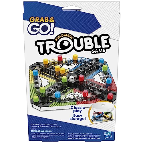 Hasbro Pop-O-Matic die roller, Grab and Go play for smooth turns while traveling.