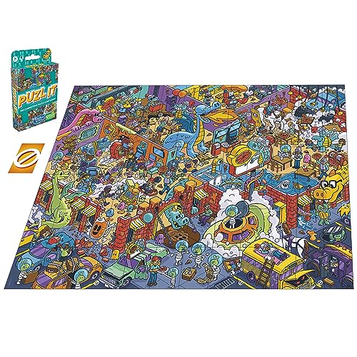 Hasbro Puzl It game: card-stealing action capture conveys dynamic turn-by-turn play.