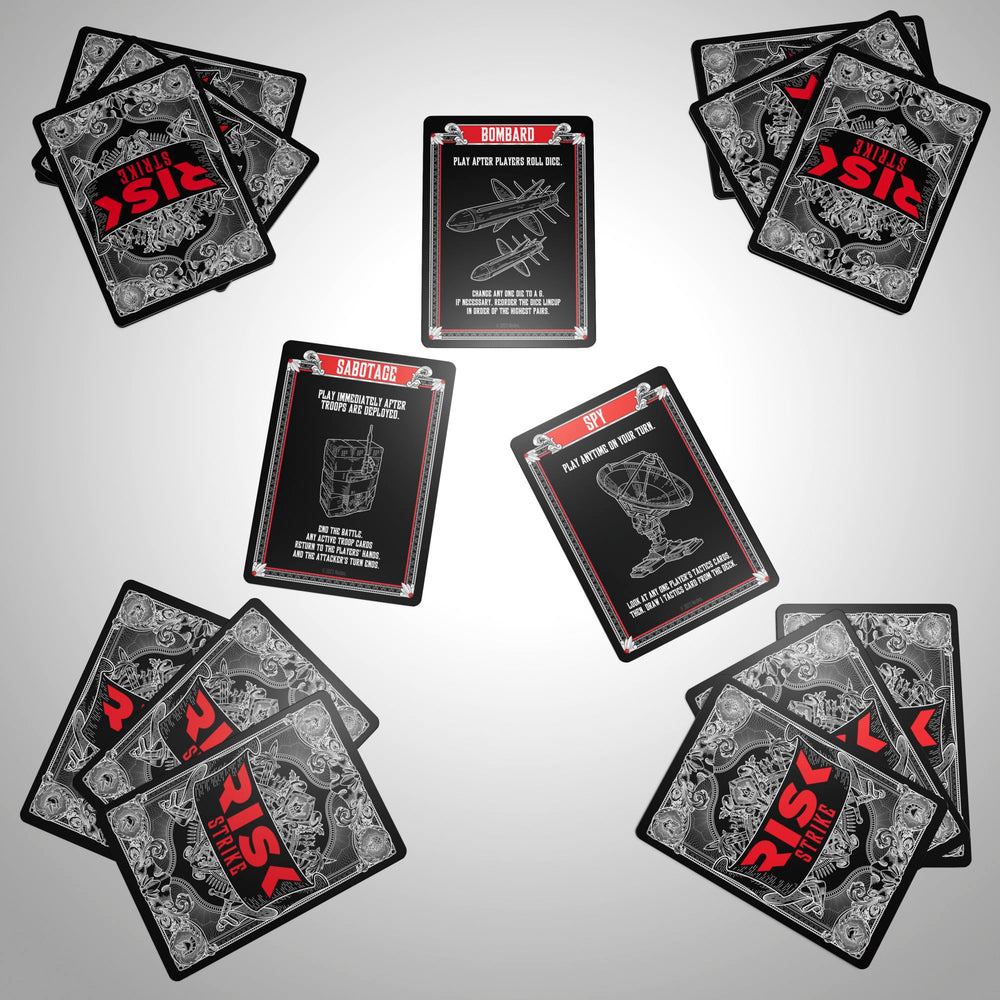 Hasbro Risk Strike setup supports 2-5 players