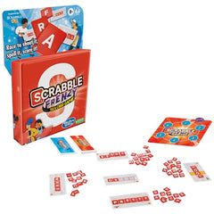 Hasbro Scrabble Frenzy compact design supports tabletop and travel gaming.