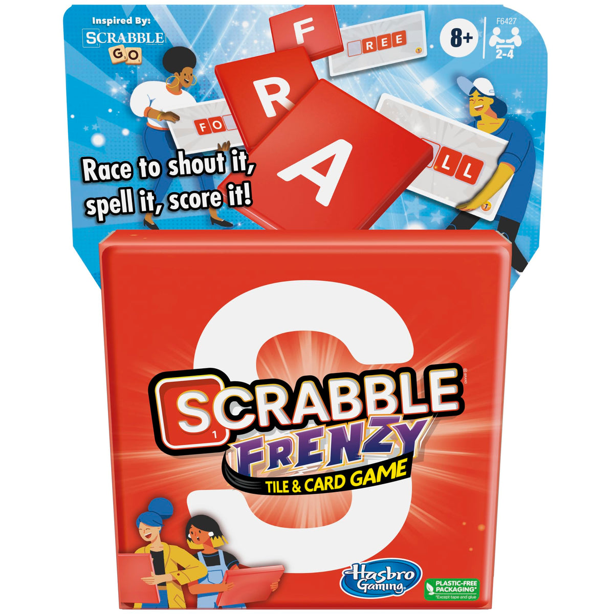 Hasbro Scrabble Frenzy tiles in action, sparking quick word play and family fun.
