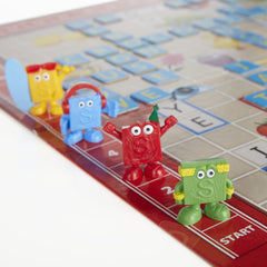 Hasbro Scrabble Junior letter tiles that are colorfully designed for kids