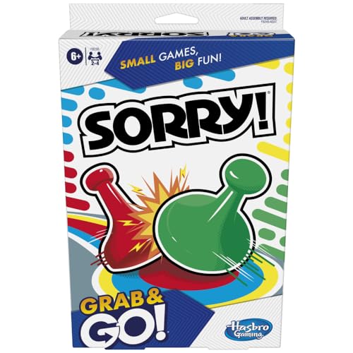 Hasbro Sorry! family game night on the go for road trips and visits.