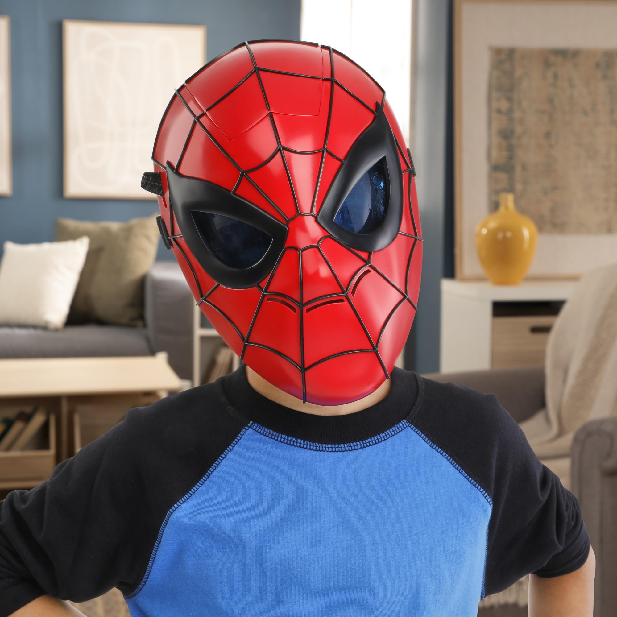 Hasbro Spider-Man Glow FX Mask complements superhero costumes for complete outfits.