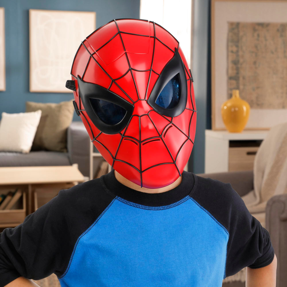 Hasbro Spider-Man Glow FX Mask complements superhero costumes for complete outfits.