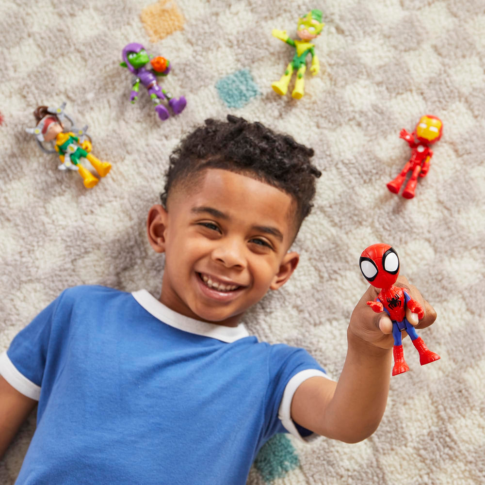 Hasbro Spidey Friends Pack group shot with all five figures.