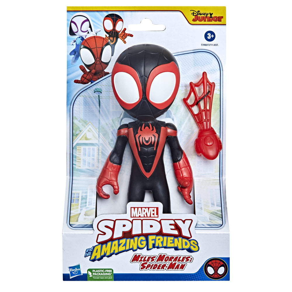 Hasbro Spidey Miles Morales figure with poseable head and arms for dynamic poses