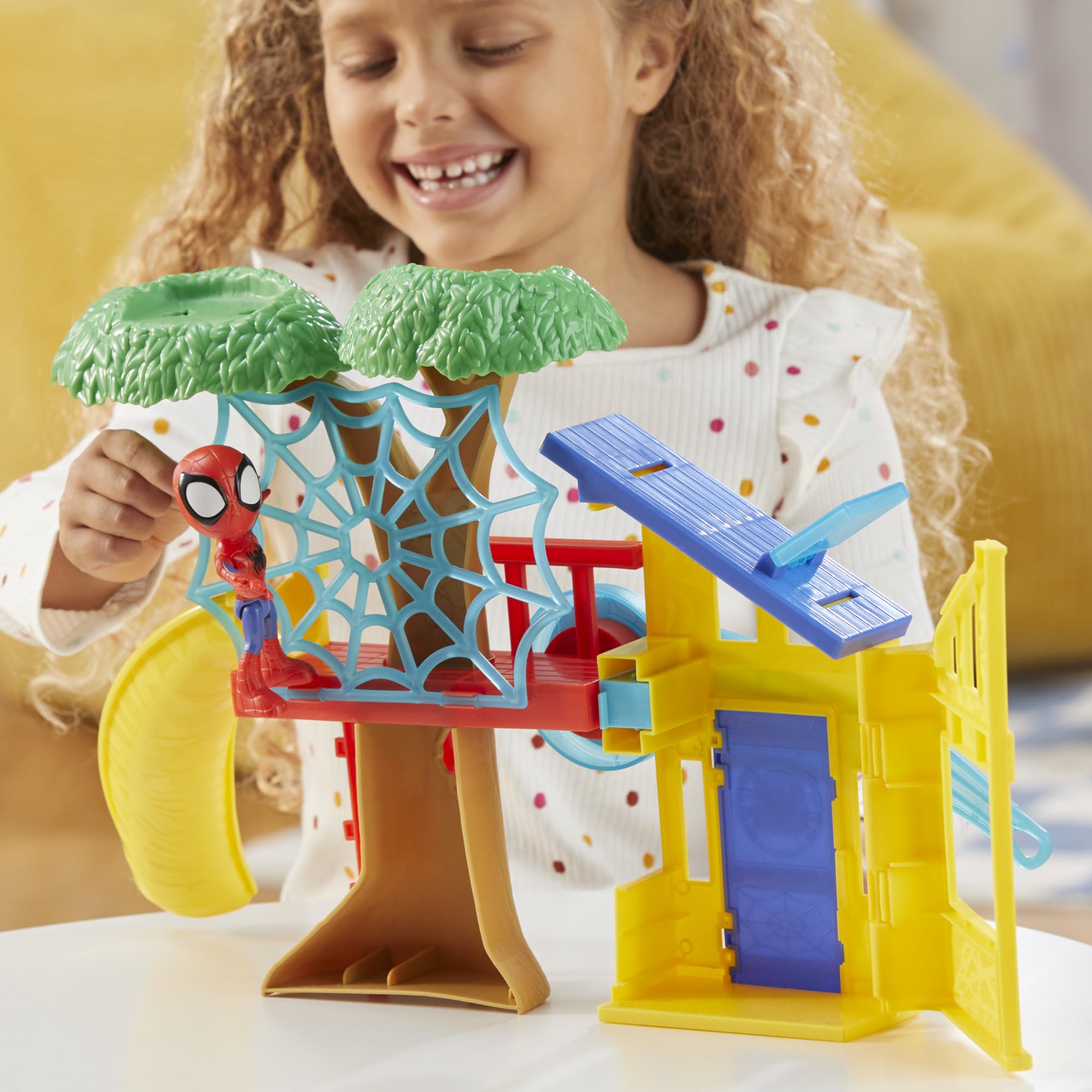 Hasbro Spidey Playground foldable design — easy storage and transport