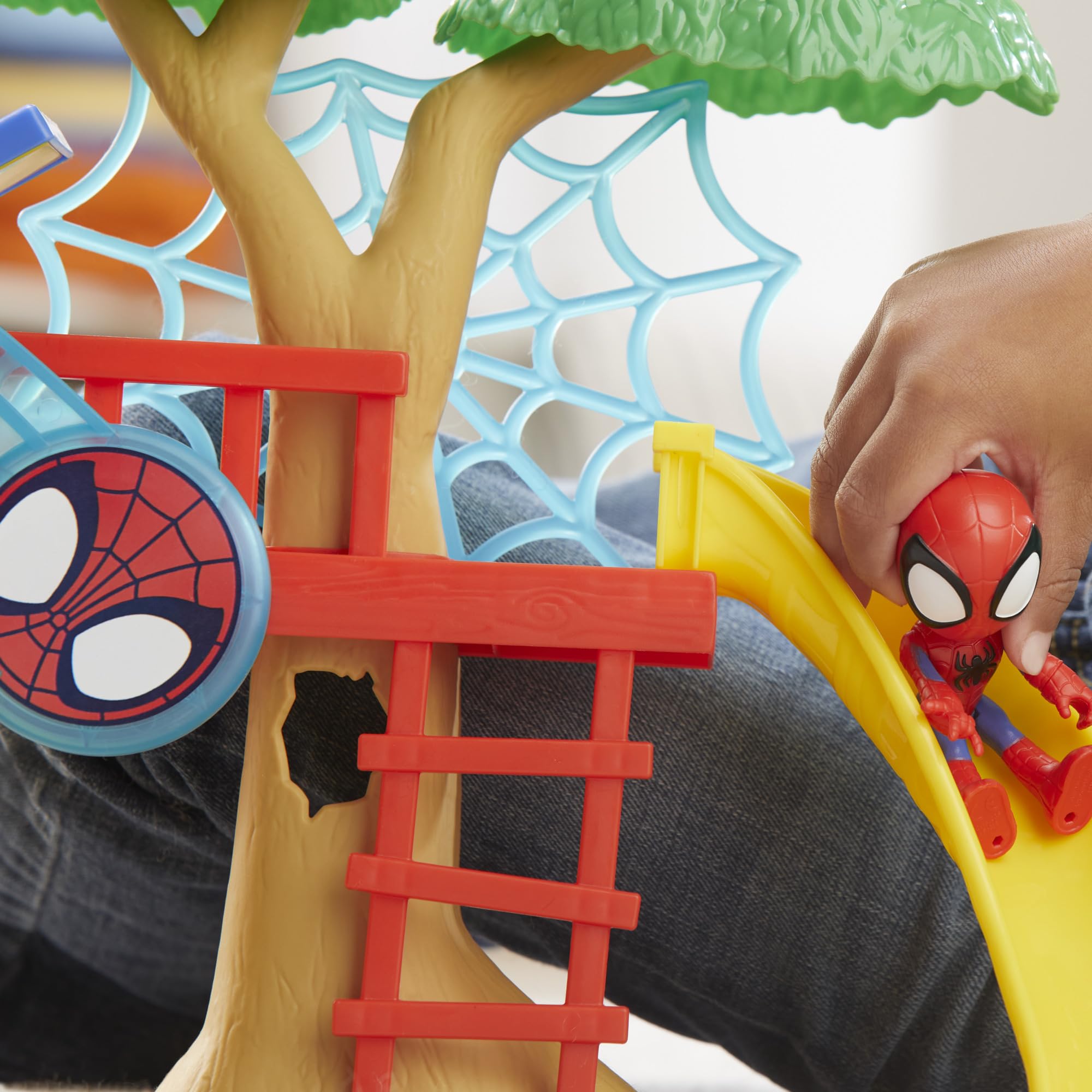 Hasbro Spidey Playground rotating web — dynamic play element for storytelling