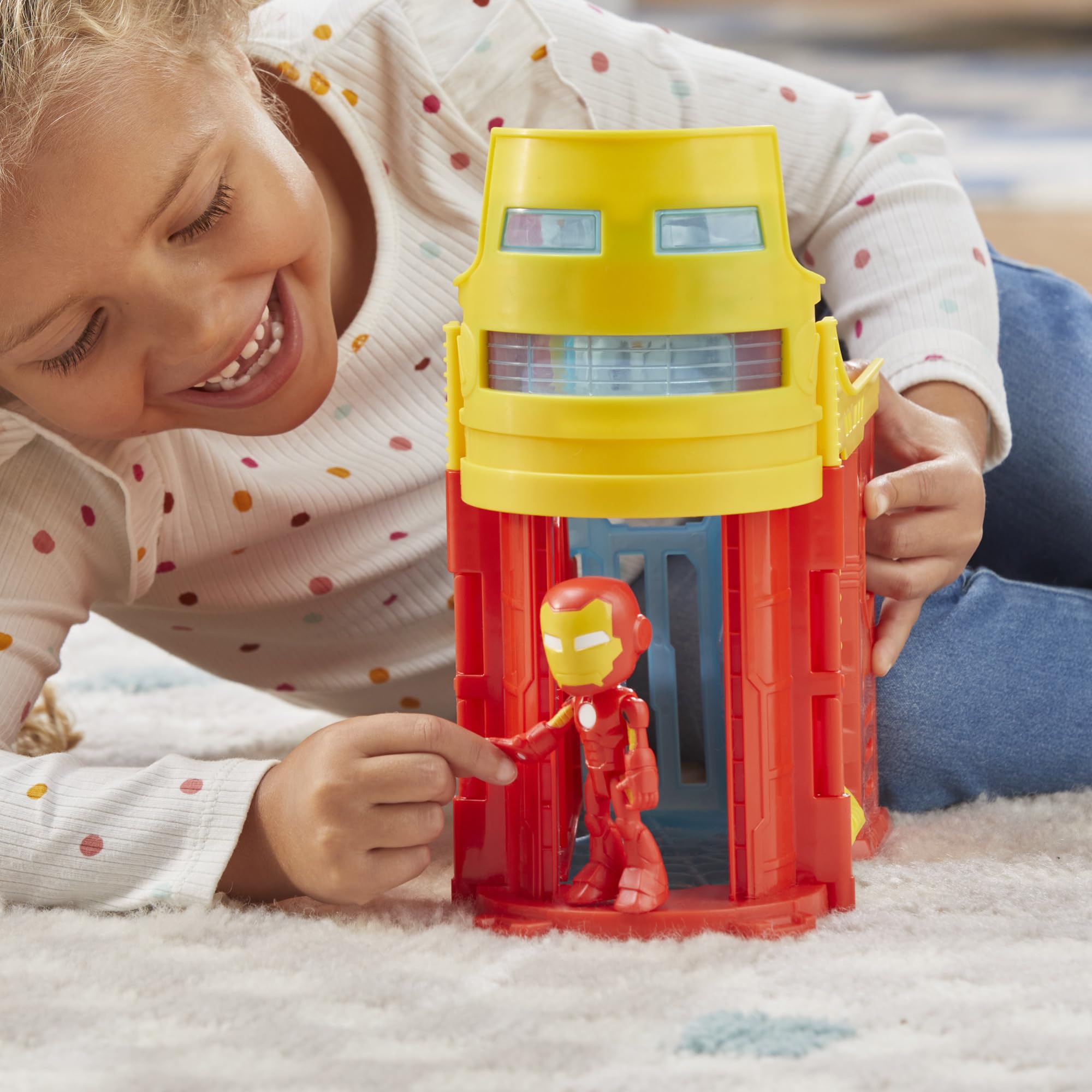 Hasbro Spidey Stark Tower web traps ignite pretend battles.