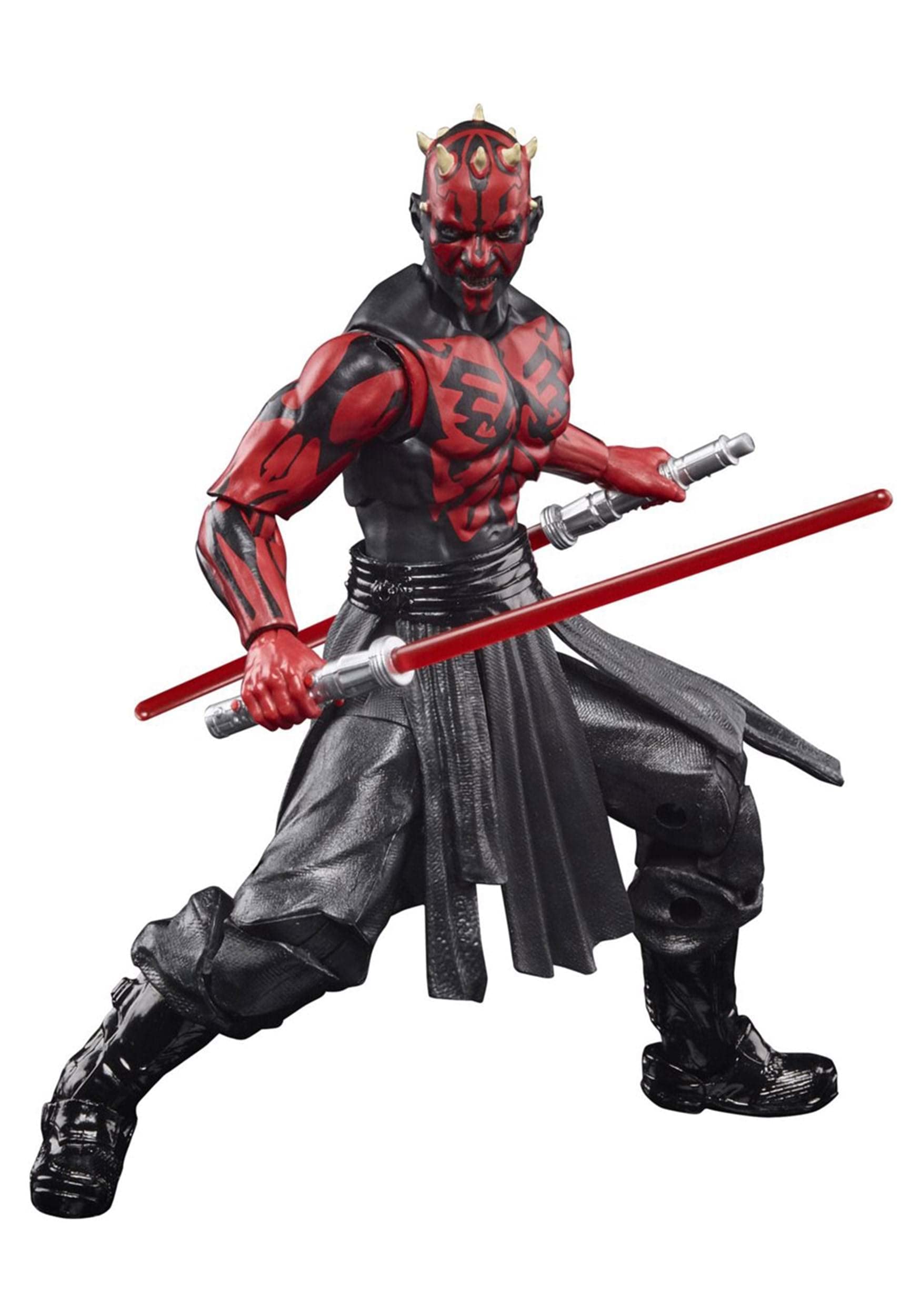 Hasbro Star Wars Black Series Darth Maul figure articulates well for dynamic posing