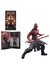 Hasbro Star Wars Black Series Darth Maul figure front view with premium deco for display