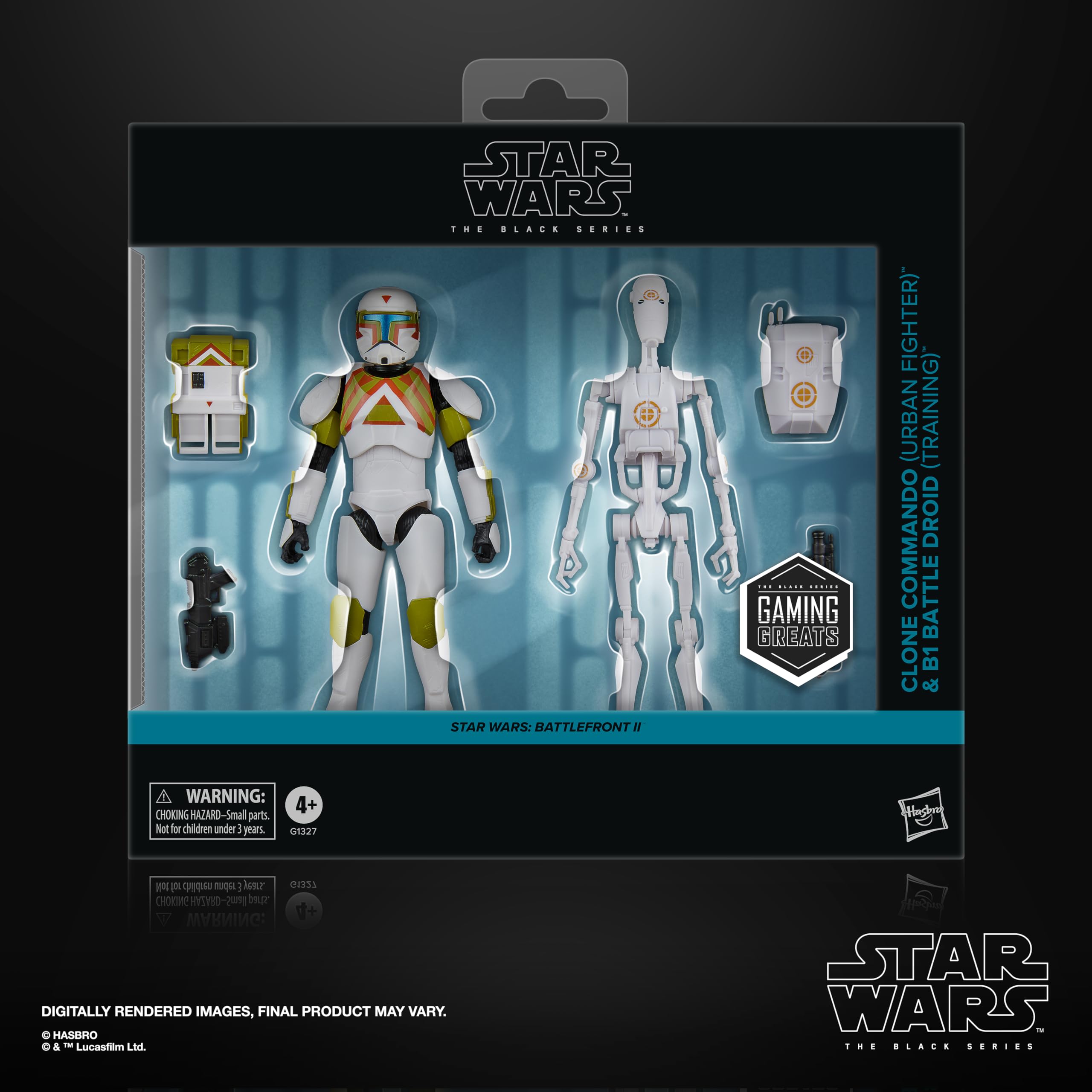 Hasbro Star Wars Black Series B1 Battle Droid training figure ready for play and display.
