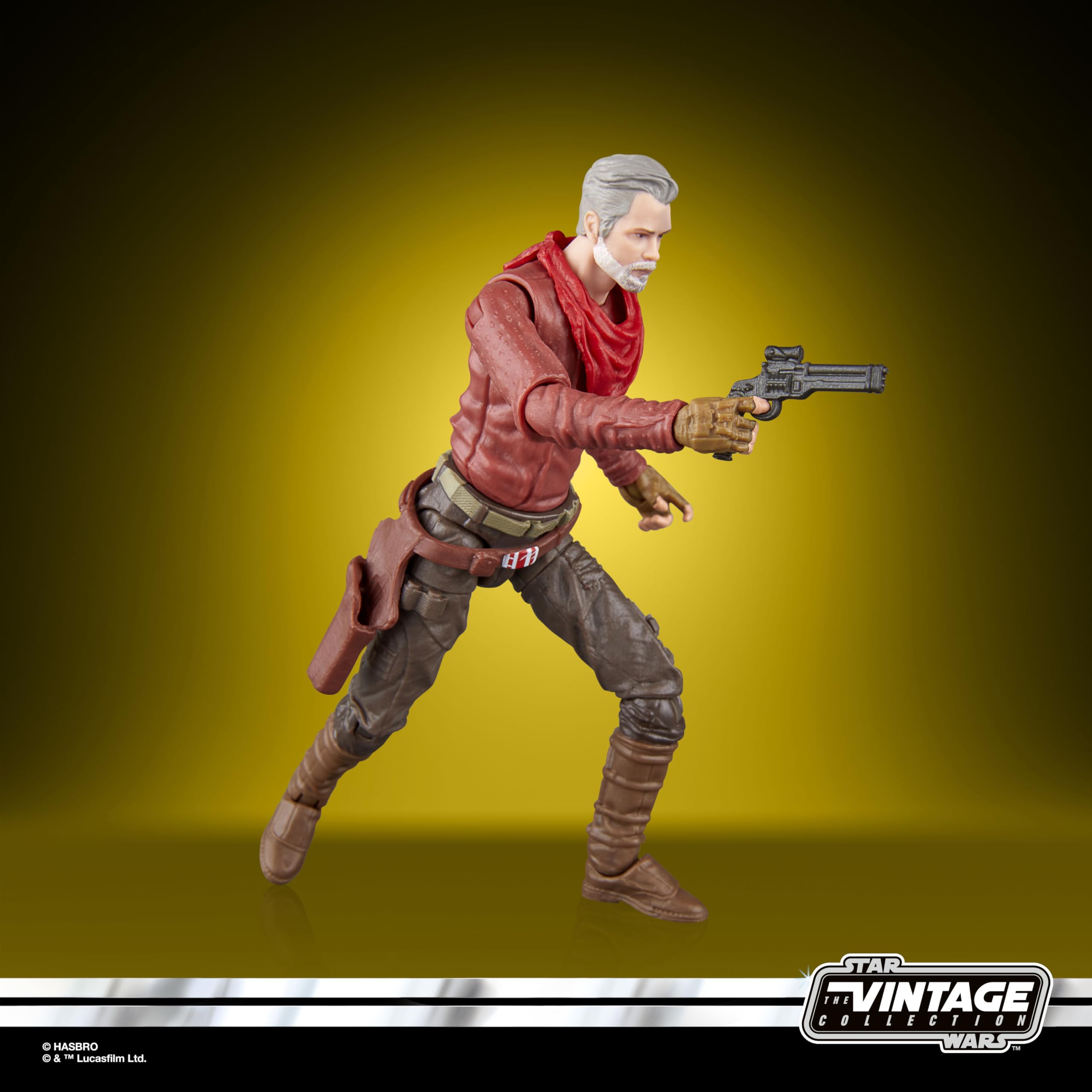 Hasbro Star Wars Cobb Vanth packaging design for authentic vintage feel.