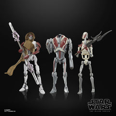 Hasbro action figures with multiple points of movement support dynamic posing.